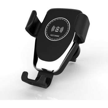 Cargador Inalámbrico Qi de 10W para Coche con Soporte de Teléfono y Carga Rápida para iPhone 11 Pro XR XS Max y Samsung S9 S10 S20