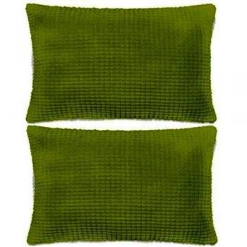 vidaXL 2x Cojines de Terciopelo 40x60cm Verde Accesorios para Hogar Decoración