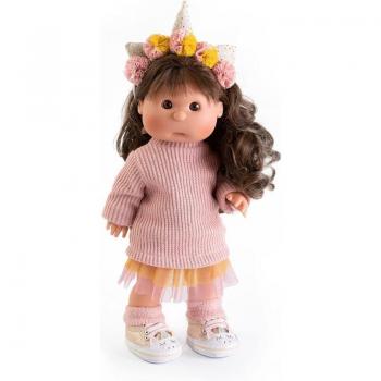 Muñeca Iris con Diadema de Unicornio y Vestido Brillante