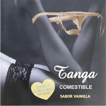 TANGA DE OBLEA CON 2 PEZONERAS SABOR VAINILLA PARA CHICA