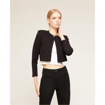 Motivi - Chaqueta corta de punto compacto con detalle de botón metálico