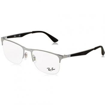 Ray-Ban 0Rx6362, Monturas de Gafas para Hombre, Shiny Gunmetal, 55