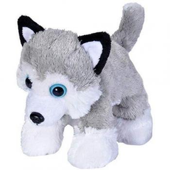 Wild Republic - Hug'ems, peluche perro Husky, 18 cm