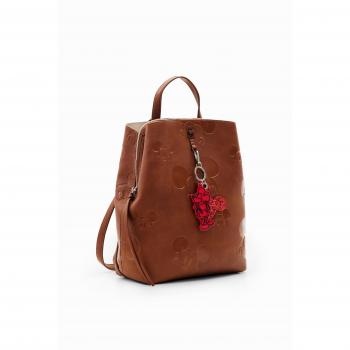 Desigual - Mochila All Mickey Sumy Mediana con Detalle Fantasía para Mujer en Color Marrón, Modelo 23Wakp03-6064