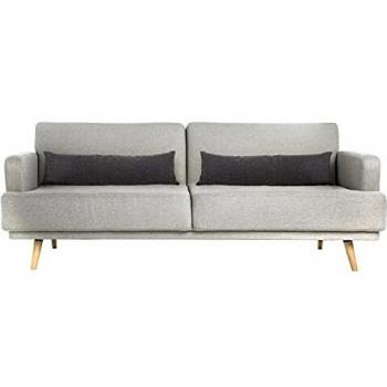 Sofá cama convertible 'Jack' gris claro 3 plazas - 214 x 86 x 83 cm