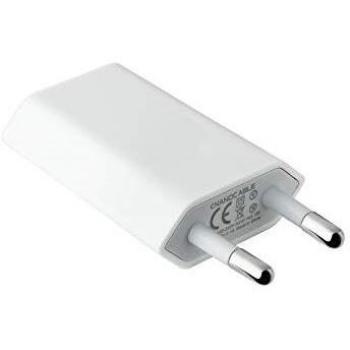 Mini Cargador USB Nanocable 10.10.2001 para Apple iPod, iPhone, iPad - Blanco, 5V/1A