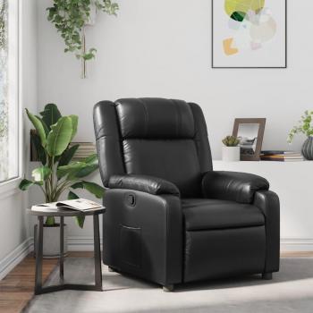 Vidaxl Sillón Reclinable de Cuero Sintético Negro