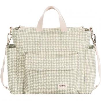 Bolso Maternal Cambrass Windsord Summer Verde Amplio Espacio 16x43x37 Cm