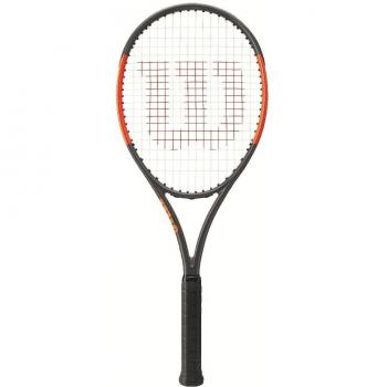 Wilson Burn 100 S CV TNS FRM W/O Raqueta de Tenis, Unisex Adulto, Negro / Naranja