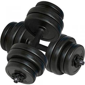 vidaXL Juego de Mancuernas Pack de 18 Piezas 40kg Fitness Musculación Gimnasio