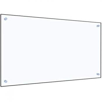 vidaXL Protector contra Salpicaduras Cocina Vidrio Templado 90x50cm Protección Herramientas Accesorios Protección Grasa al Cocinar Fiable Práctico