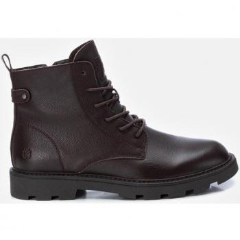 Botines de hombre de piel genuina en tono marrón clásico