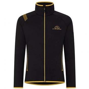 La Sportiva Women's Promo Zip Hiking Fleece Jacket Black/Yellow