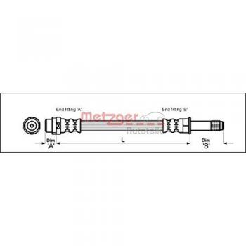 Metzger 4110331 Tubo flexible de frenos