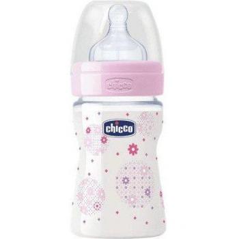 Chicco Biberón Silicona Rosa Flujo Normal +0 Meses 150 ml