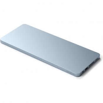 Docking Station Satechi USB-C Slim para iMac de 24 - Azul, con 5 puertos USB 3.2 Gen 2, compatible con MicroSD, SD y SSD NVMe/SATA