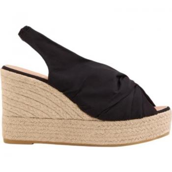 Sandalias de mujer Gaimo en color negro, tipo alpargatas cunas altas, modelo Meme Sempl 1, con triple yute natural