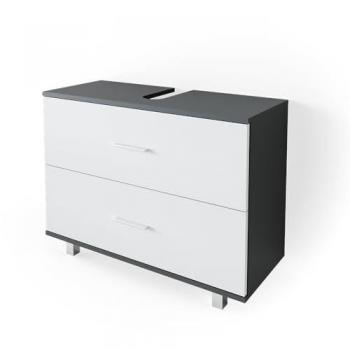 Mueble bajo lavabo Ilias, Antracita/Blanco, 80 x 60.8 cm Vicco