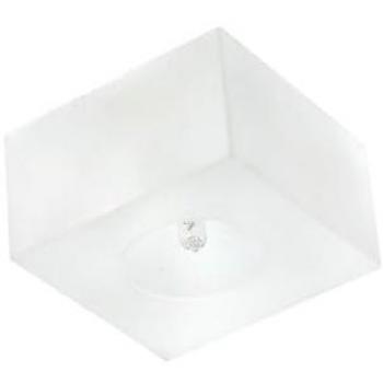 Foco Marta Epikasa, Metal y Vidrio, Cromo y Blanco, 8x8x5 cm