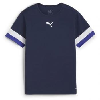 Camiseta de fútbol Puma Individual Rise Jersey para niño, color marino, fabricada con tecnología que permite la transpiración, diseño ligero y cómodo, adecuada para el uso deportivo y actividades al aire libre