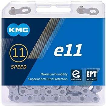 KMC e11 EPT Cadena para Bicicleta eléctrica, Unisex, Plateado Oscuro, 136 Link