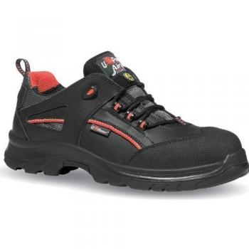 Zapato de seguridad U-Power Iroko talla 43 negro / rojo piel / puntera S3 SRC ESD EN20345
