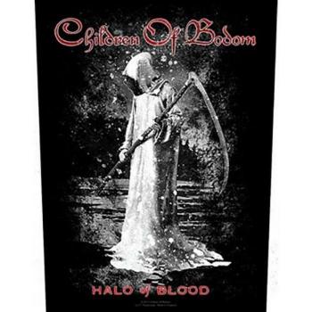 Parche Children of Bodom Halo of Blood, negro, blanco y rojo, tamaño único