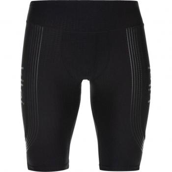 Kilpi Mallas Cortas Chamonies Negro para hombre, mallas de deporte, tejido elástico, transpirables, secado rápido, ajuste ceñido, ideal para actividades al aire libre