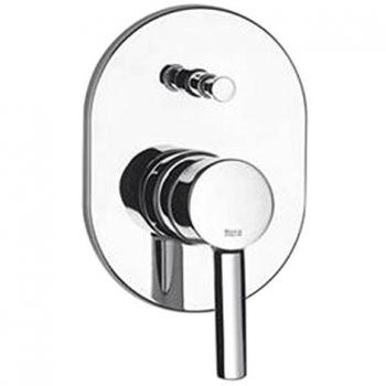 Roca A5A0660C00 Colección Targa - Mezclador Empotrable 1/2 Baño-Ducha, Inversor Automático, Cromado