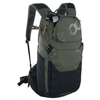 Mochila de Hidratación Evoc Ride 12L + Bolsa de Hidratación 2L en color negro oliva