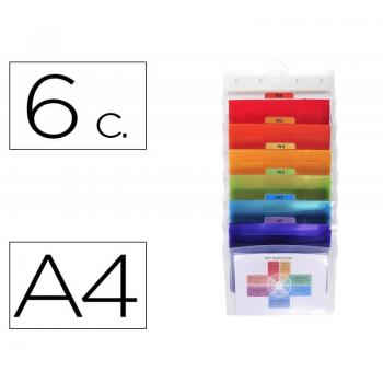 Clasificador de pared Exacompta polipropileno cristal 6 compartimentos 55898E