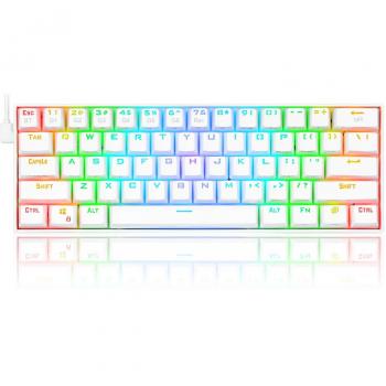 Teclado Gamer Mecanico Redragon Draconic K530 RGB Blanco con Teclas Brown y Conexión Bluetooth
