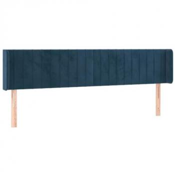Cabecero de terciopelo azul oscuro 183x16x78/88 cm Vidaxl