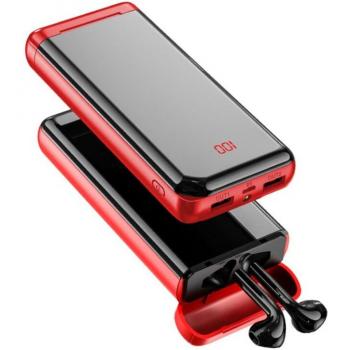 Auriculares Inalámbricos Bluetooth 5.0 Estéreo HD con Doble Micrófono y Estuche de Carga Portátil Powerbank de 10000mAh