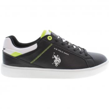 U.S. Polo Assn. Black Polyester Sneaker - EU44/US11, Male Sneakers, Size: 11 US, Contrasting Logo