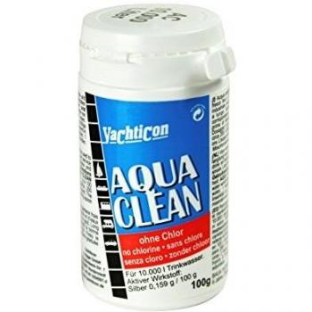 Desinfectante de Agua Yachticon Aqua Clean 100 g - Sin Cloro, Conservación y Purificación para Tanques Grandes, Fórmula a Base de Plata