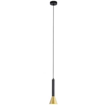 Colgante Signal Moderno de Metal Negro y Dorado con Luz GU10