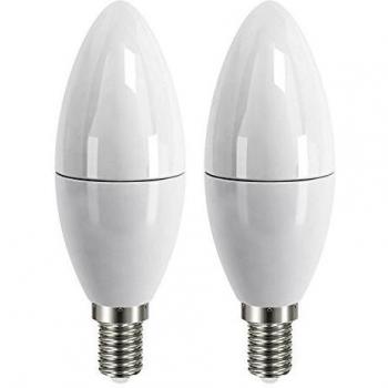 Garza LED Vela y Esf. Bl.2 E14