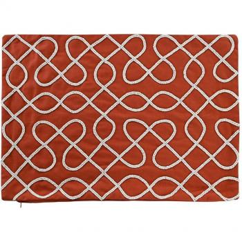 Funda cojín algodón 60x1x40 terracota