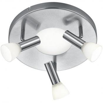 Trio 876490407 - Plafón LED, 3 x G9, 2,5W, IP20, 200 lúmenes, 3000K, 230 V, color níquel mate