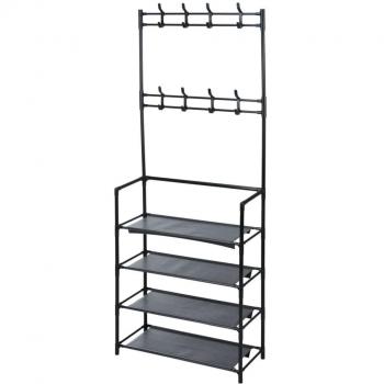 Perchero con 4 estantes 60x26x155 cm