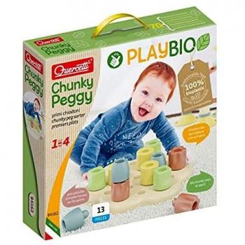 Quercetti- Chunky Peggy Play Bio, Multicolor