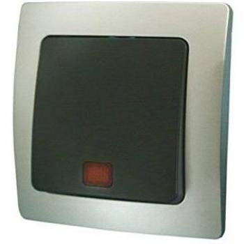 Pulsador Luminoso empotrable.Lille.Plata Electro Dh 36.535/PL/PG 8430552137602