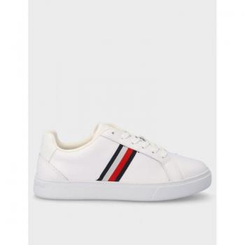 Zapatillas Tommy Hilfiger Essential Court Sneaker para Mujer, Piel, Bajas, Color Blanco, Talla 37