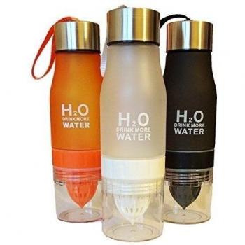 vima Botella de agua con fruta Uso - libre de BPA Botella para el estilo de vida saludable - de alta calidad, resistente material - rostresistent y olores - con correa de sujeción, ideal para fruchtschorlen