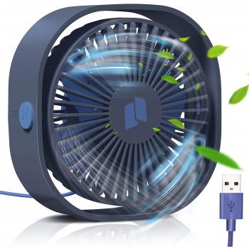 TedGem USB Fan, USB Desk Fan, Portable Mini USB Fan, Fan USB 3 Speeds Adjustable, Desk Fan USB Desk Fan with USB, USB Table Fan Silent Ideal For Home, Office, Outdoor Travel, USB Powered