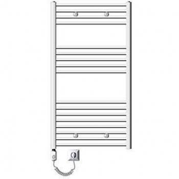 Radiador Toallero Eléctrico ECD Germany 750 x 1200 mm 900W Blanco Plano con Conexión Lateral Secador de Toallas