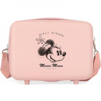 Disney Neceser Adaptable ABS Minnie & Mickey Design Rosa 9L
