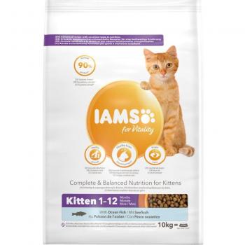 IAMS for Vitality Kitten Sea Fish 10 kg Cat Food Special Price Pack - 2 x 10 kg