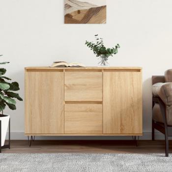 Aparador de madera de ingeniería roble Sonoma 104x35x70 cm - Mueble de Almacenaje de Salón, Buffet para salón, Armario Auxiliar, Armario de Almacenamiento